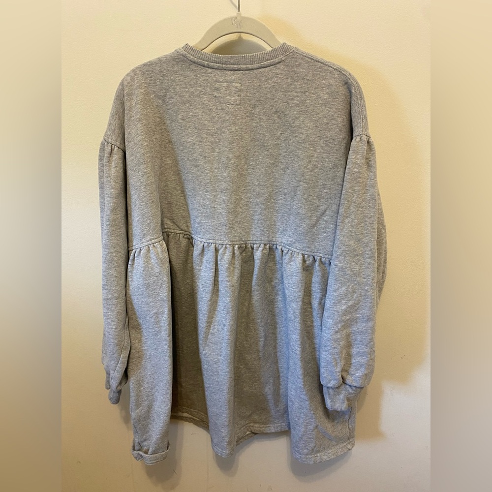 American Eagle Heather gray sweatshirt dress with pockets size medium - Picture 3 of 5